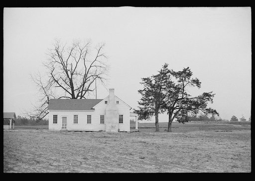 Untitled photo, possibly related to: Resettlement-constructed homestead near Eatonton, Georgia. Briar Patch Project