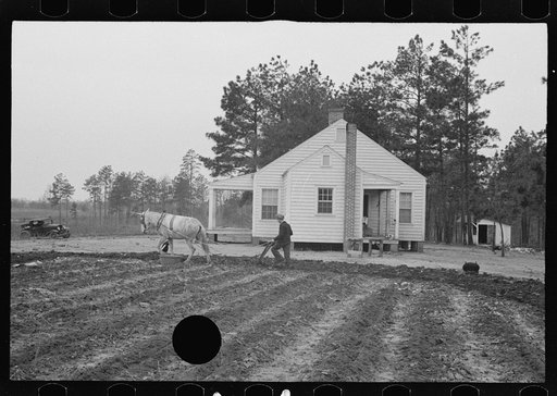 Untitled photo, possibly related to: Resettlement-constructed homestead near Eatonton, Georgia. Briar Patch Project