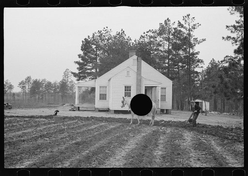 Untitled photo, possibly related to: Resettlement-constructed homestead near Eatonton, Georgia. Briar Patch Project