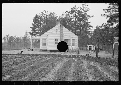 Untitled photo, possibly related to: Resettlement-constructed homestead near Eatonton, Georgia. Briar Patch Project