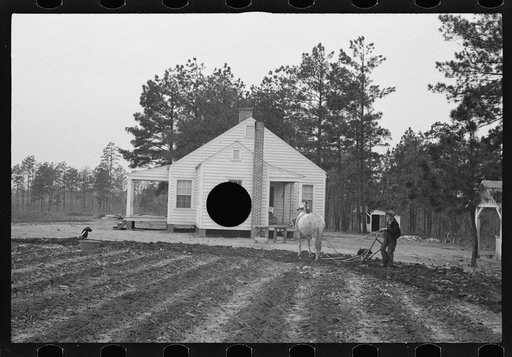Untitled photo, possibly related to: Resettlement-constructed homestead near Eatonton, Georgia. Briar Patch Project