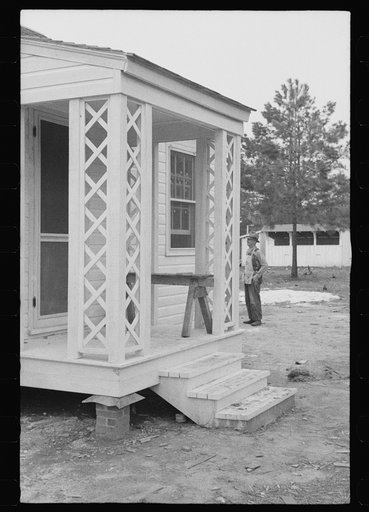 Untitled photo, possibly related to: Carpenter at work, Eatonton, Georgia. Briar Patch Project