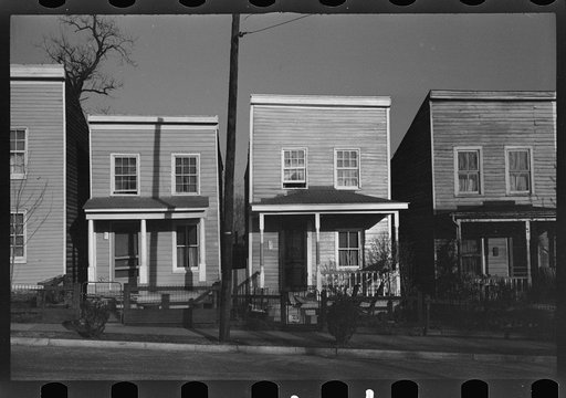 Untitled photo, possibly related to: Frame houses. Fredericksburg, Virginia