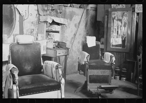 Untitled photo, possibly related to: Negro barber shop. Atlanta, Georgia