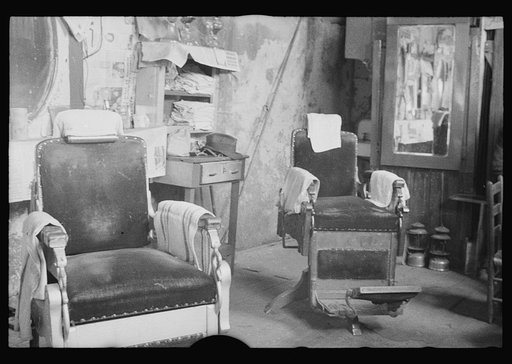 Untitled photo, possibly related to: Negro barber shop. Atlanta, Georgia