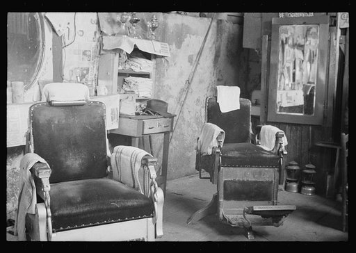Untitled photo, possibly related to: Negro barber shop. Atlanta, Georgia
