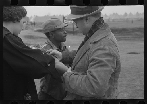 Untitled photo, possibly related to: Vaccination in the camp for Negro flood refugees at Marianna, Arkansas