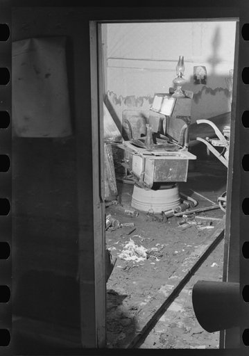 Untitled photo, possibly related to: Interior of a farmhouse near Ridgeley, Tennessee, after the 1937 flood waters had subsided