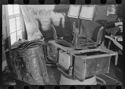 Untitled photo, possibly related to: Interior of a farmhouse near Ridgeley, Tennessee, after the 1937 flood waters had subsided