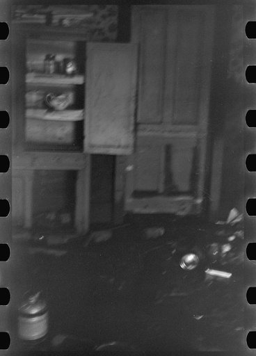 Untitled photo, possibly related to: Interior of a farmhouse near Ridgeley, Tennessee, after the 1937 flood waters had subsided
