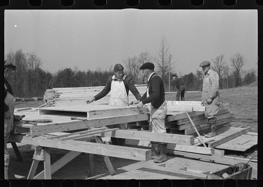 Untitled photo, possibly related to: Carpenter at the Greenbelt Project, Berwyn, Maryland