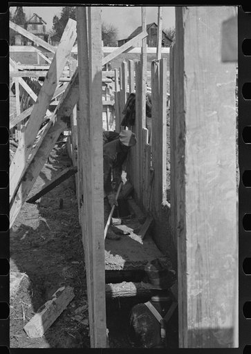 Untitled photo, possibly related to: Carpenter at the Greenbelt Project, Berwyn, Maryland