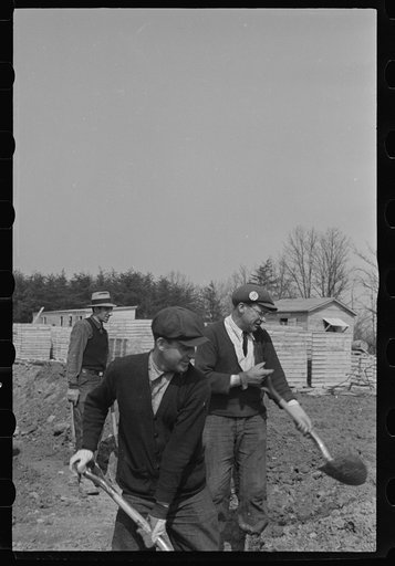 Untitled photo, possibly related to: Working on new sewage disposal plant, Berwyn, Maryland