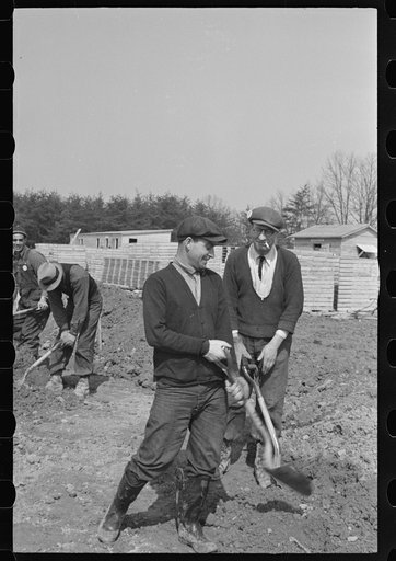 Untitled photo, possibly related to: Working on new sewage disposal plant, Berwyn, Maryland