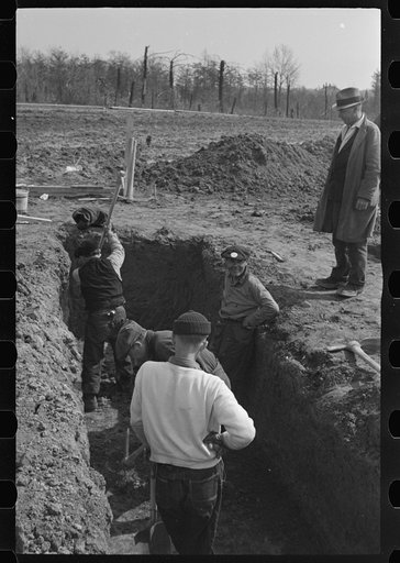 Working on new sewage disposal plant, Berwyn, Maryland