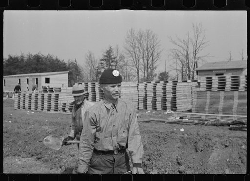 Untitled photo, possibly related to: Work progresses on sewage line near new sewage disposal plant, Berwyn, Maryland
