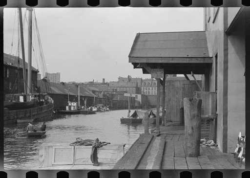 Wharf scene, Portland, Maine