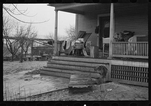 Flood toll. Household debris to be destroyed by board of health. North Hatfield, Massachusetts