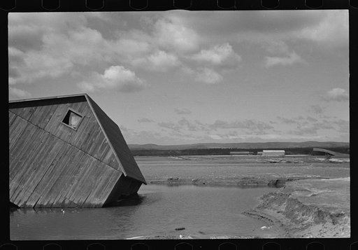 Tobacco fields devastated by the Connecticut River near Northampton, Massachusetts