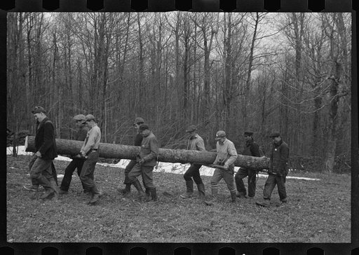 Resettlement workers near Kingston, New York, Ulster County