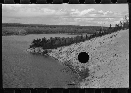 Untitled photo, possibly related to: Lonely cross and old rollway now abandoned, Au Sable River, Michigan