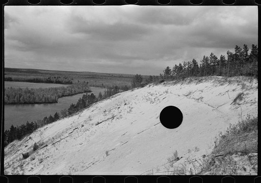 Untitled photo, possibly related to: Lonely cross and old rollway now abandoned, Au Sable River, Michigan