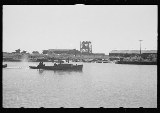 Untitled photo, possibly related to: Fishing boats in harbor, Newport News, Virginia