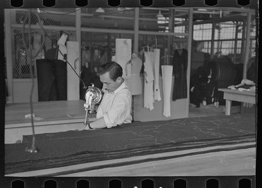 Untitled photo, possibly related to: Pressers of work on women's coats in the cooperative garment factory at Jersey Homesteads, Hightstown, New Jersey