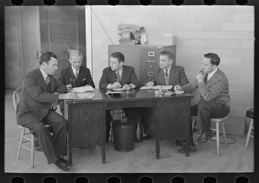 A meeting of the industrial committee, Jersey Homesteads Hightstown, New Jersey