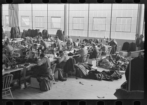 Some of the operators in the cooperative garment factory at Jersey Homesteads, Hightstown, New Jersey