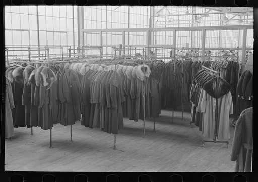 Ladies' coats manufactured at the cooperative garment factory, Hightstown, New Jersey