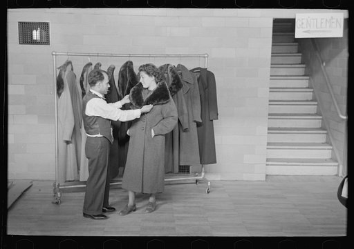 Untitled photo, possibly related to: Ladies' coats manufactured at the cooperative garment factory, Hightstown, New Jersey