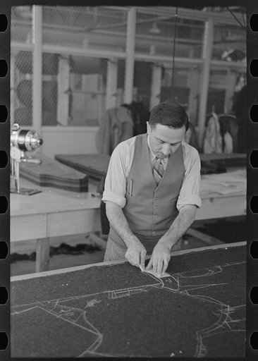 Garment worker at Hightstown factory, New Jersey