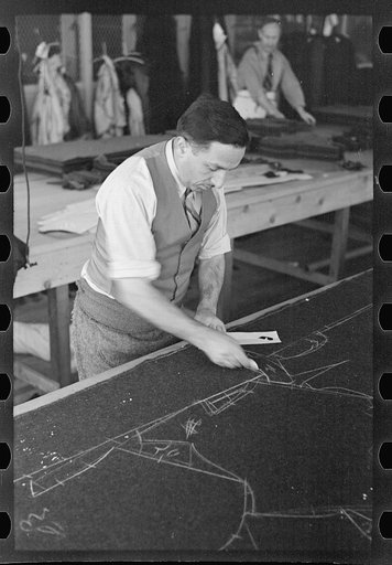 Untitled photo, possibly related to: Garment worker at Hightstown factory, New Jersey