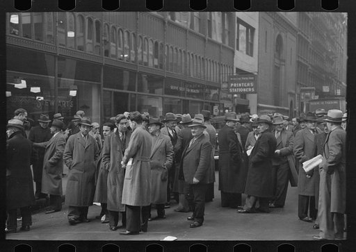 Untitled photo, possibly related to: Scene on 7th Avenue near 38th Street, New York City