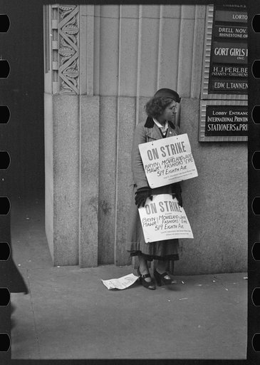 A picket on 7th Avenue, New York City