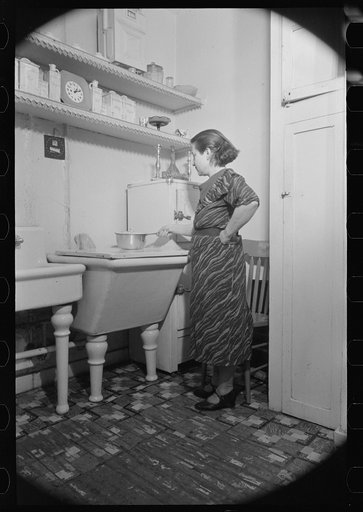 Untitled photo, possibly related to: Nathan Katz's apartment, East 168th Street, Bronx, New York. Mr. Nathan Katz is an accepted applicant to Jersey Homesteads