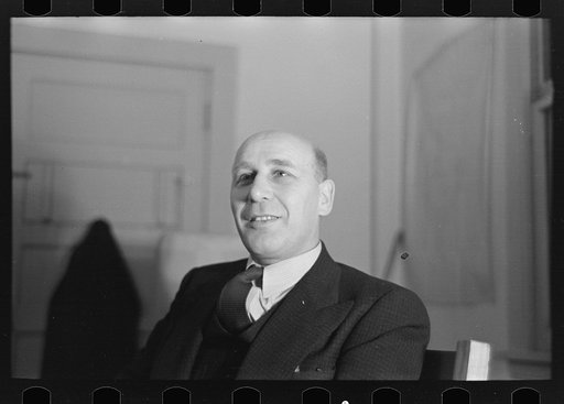 Samuel J. Finkler, in charge of family selection for Jersey Homesteads, New Jersey