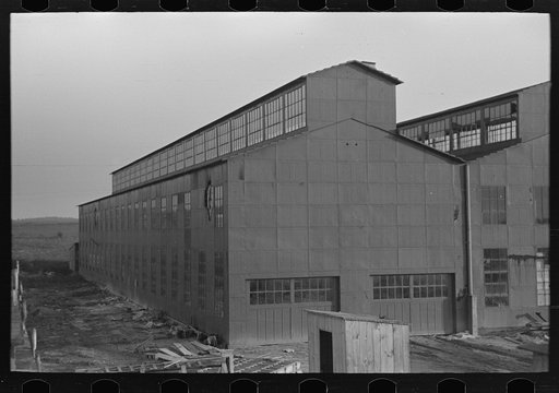 Untitled photo, possibly related to: This building will house the new canning industry to be put into operation in 1937 at Jersey Homesteads, Hightstown, New Jersey