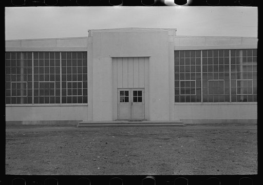Untitled photo, possibly related to: This building will house the new canning industry to be put into operation in 1937 at Jersey Homesteads, Hightstown, New Jersey