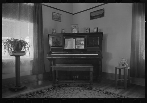 Untitled photo, possibly related to: Corner of living room of Rustan brothers' farmhouse near Dickens, Iowa