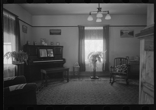 Untitled photo, possibly related to: Corner of living room of Rustan brothers' farmhouse near Dickens, Iowa