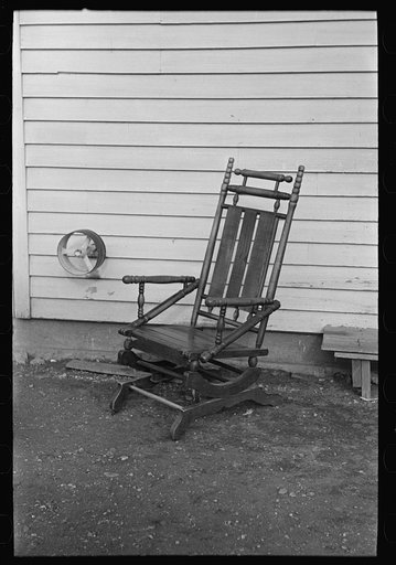 Early American chair on farm of Fred Rowe, south of Estherville, Iowa
