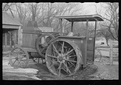 Tractor on farm in Emmet County, Iowa
