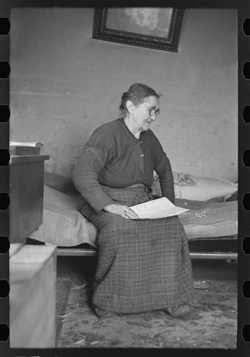 Mrs. William Hubbard, whose husband owns and operates a one-acre farm, Emmet County, Iowa