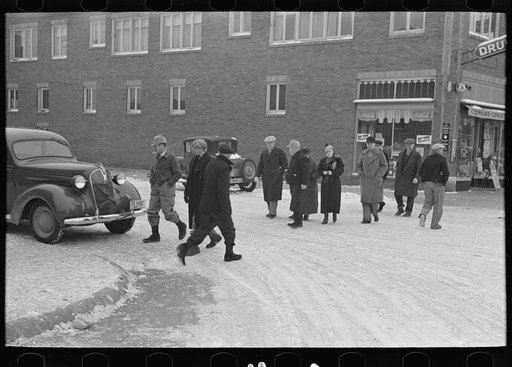 Untitled photo, possibly related to: Farmers in town, Estherville, Iowa