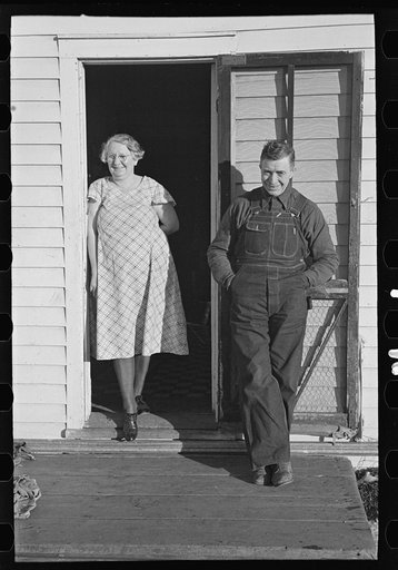Mr. and Mrs. Bert Aldrich, tenant farmers on farm owned by an absentee landlord near Ruthven, Iowa