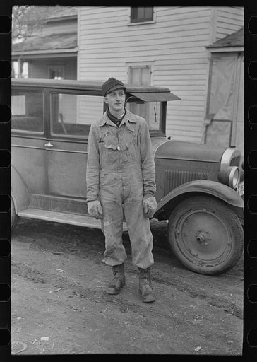 Ted Opsol, hired man on Lyle Askeland farm, near Armstrong, Iowa