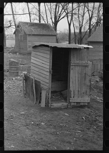 Toilet on the William McDermott farm near Anthon, Iowa