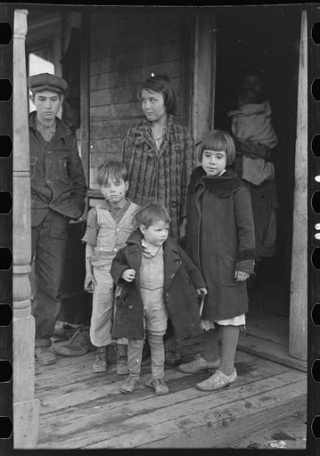 Untitled photo, possibly related to: Part of Alfred Atkinson family, a tenant farmer of eighty acres near Shannon City, Ringgold County, Iowa